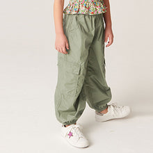 Load image into Gallery viewer, Green Parachute Cargo Cuffed Trousers (3-12yrs)
