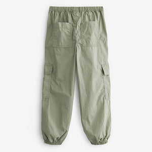 Green Parachute Cargo Cuffed Trousers (3-12yrs)