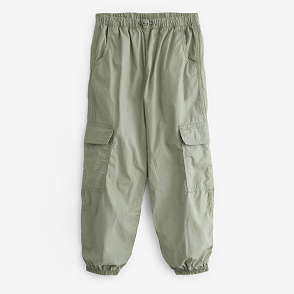 Green Parachute Cargo Cuffed Trousers (3-12yrs)