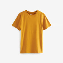 Load image into Gallery viewer, Yellow Amber Regular Fit Essential Crew Neck T-Shirt
