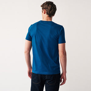 Teal Blue Regular Fit Essential Crew Neck T-Shirt