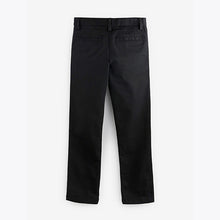 Load image into Gallery viewer, Black Regular Fit Stretch Chino Trousers (3-12yrs)
