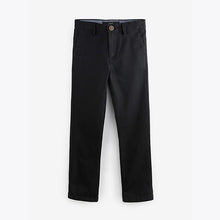 Load image into Gallery viewer, Black Regular Fit Stretch Chino Trousers (3-12yrs)
