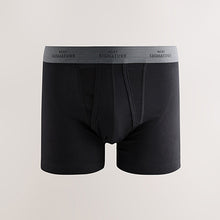 Load image into Gallery viewer, Black Blue/Grey Waistband Signature Trunk Boxers
