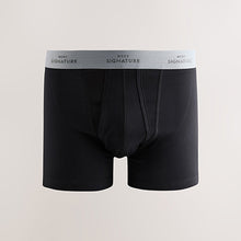 Load image into Gallery viewer, Black Blue/Grey Waistband Signature Trunk Boxers
