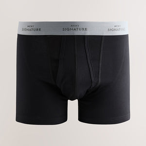 Black Blue/Grey Waistband Signature Trunk Boxers
