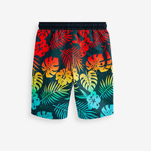 Load image into Gallery viewer, Blue Palm Dip Dye Board Swim Shorts (3-12yrs)
