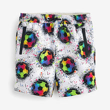 Load image into Gallery viewer, White Football Swim Shorts (3-12yrs)
