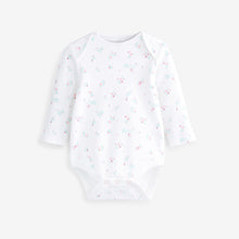 Load image into Gallery viewer, Pink/White Bunny 4 Pack Baby Long Sleeve Bodysuits (0mth-18mths)
