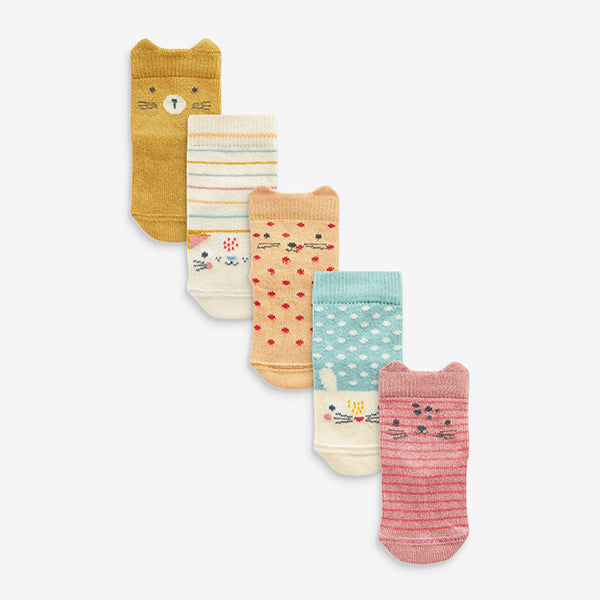 Multi Character Baby Socks 5 Pack (0mths-2yrs)