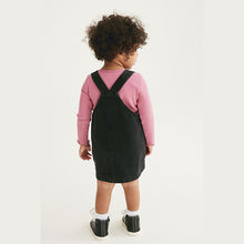 Load image into Gallery viewer, Black Denim Pinafore Dress (3mths-6yrs)
