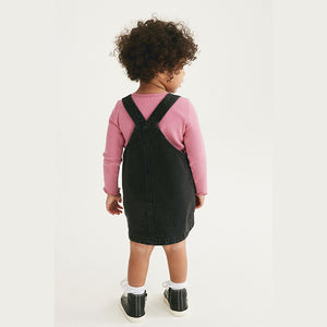 Black Denim Pinafore Dress (3mths-6yrs)