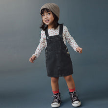 Load image into Gallery viewer, Black Denim Pinafore Dress (3mths-6yrs)
