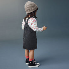 Load image into Gallery viewer, Black Denim Pinafore Dress (3mths-6yrs)
