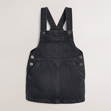 Load image into Gallery viewer, Black Denim Pinafore Dress (3mths-6yrs)
