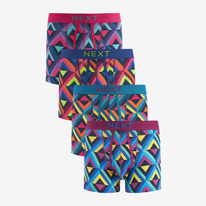 Blue Diamond Geo A-Front Boxers 4 Pack