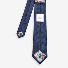 Load image into Gallery viewer, Navy Blue Textured Tie and Clip

