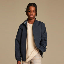 Load image into Gallery viewer, Navy Blue Lightweight Smart Harrington Jacket (3mths-12yrs)
