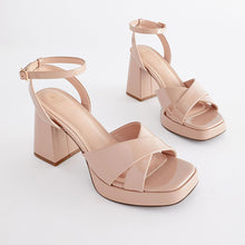 Load image into Gallery viewer, Nude Forever Comfort® Flare Platform Sandals
