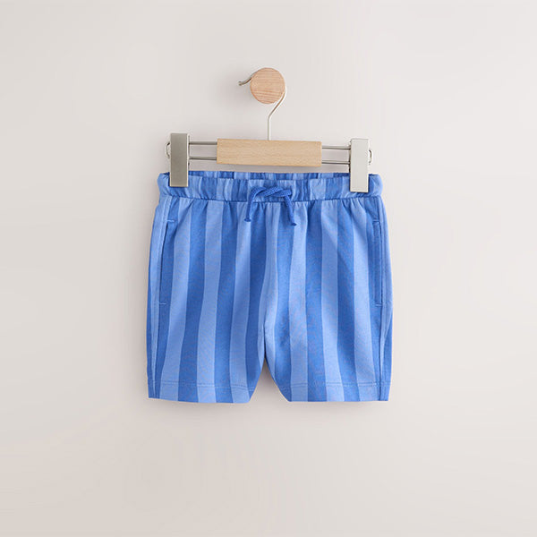 Blue Stripe Jersey Shorts