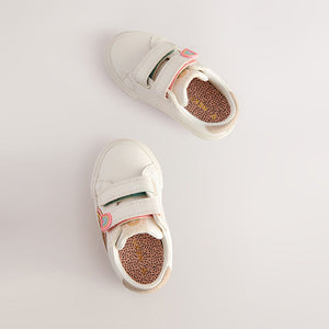 White Standard Fit (F) Touch Fasten Trainers