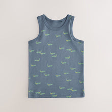 Load image into Gallery viewer, Mini Safari Print Cotton Vests 5 Pack (1.5-8yrs)
