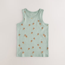 Load image into Gallery viewer, Mini Safari Print Cotton Vests 5 Pack (1.5-8yrs)
