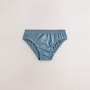 Blue Dinosaur 100% Cotton Printed Briefs 5 Pack