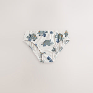 Blue Dinosaur 100% Cotton Printed Briefs 5 Pack