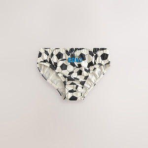 Red/Blue Football 100% Cotton Printed Briefs 5 Pack