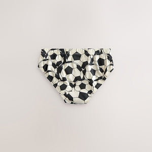 Red/Blue Football 100% Cotton Printed Briefs 5 Pack