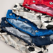 Load image into Gallery viewer, Red/Blue Football 100% Cotton Printed Briefs 5 Pack

