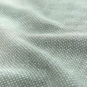 Green Standard Collar Cotton Linen Blend Short Sleeve Shirt
