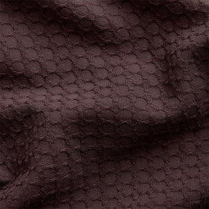 Brown Short Sleeve Textured Waffle 100% Cotton Shirt