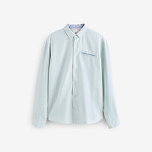 Load image into Gallery viewer, Green Textured Long Sleeve 100% Cotton Shirt
