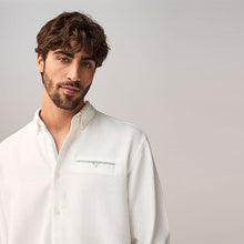 Load image into Gallery viewer, White Textured Long Sleeve 100% Cotton Shirt
