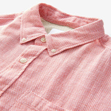 Load image into Gallery viewer, Pink Standard Collar Cotton Linen Blend Long Sleeve Shirt
