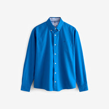 Load image into Gallery viewer, Cobalt Blue Regular Fit Long Sleeve Oxford Shirt
