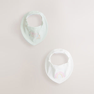 Sage Green Sister 2 Pack Family Baby Bibs