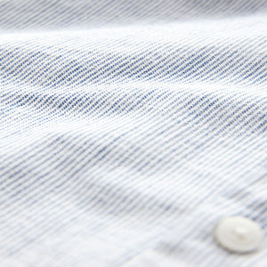 Navy Blue Textured Long Sleeve 100% Cotton Shirt