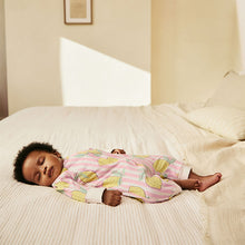 Load image into Gallery viewer, Pink Lemon Baby Two Way Zip Footless 100% Cotton Sleepsuits 4 Pack (0mths-18mth)
