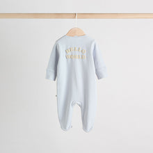 Load image into Gallery viewer, Blue Milk Club Baby Sleepsuits 3 Pack (3mths-2yrs)
