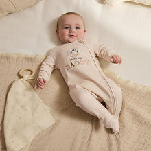 Load image into Gallery viewer, Neutral I Love My Daddy Two Way Zip Baby Sleepsuit (0-18mths)
