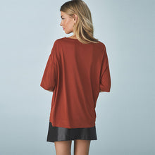 Load image into Gallery viewer, Orange N. Premium Relaxed Fit Modal Boxy T-Shirt
