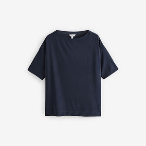 Navy N. Premium Relaxed Fit Modal Boxy T-Shirt