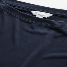 Load image into Gallery viewer, Navy N. Premium Relaxed Fit Modal Boxy T-Shirt
