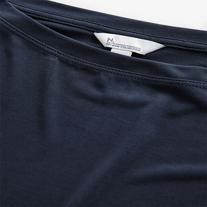 Navy N. Premium Relaxed Fit Modal Boxy T-Shirt