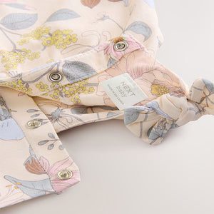 Pink Floral Baby Long Leg Romper