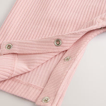 Load image into Gallery viewer, Pink Baby Long Leg Romper (0mths-18MTH)
