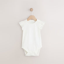 Load image into Gallery viewer, Sage Green Embroidered Floral Short Sleeve 100% Cotton Bodysuit And Leg Baby Dungaree Set (0mths-18mth)
